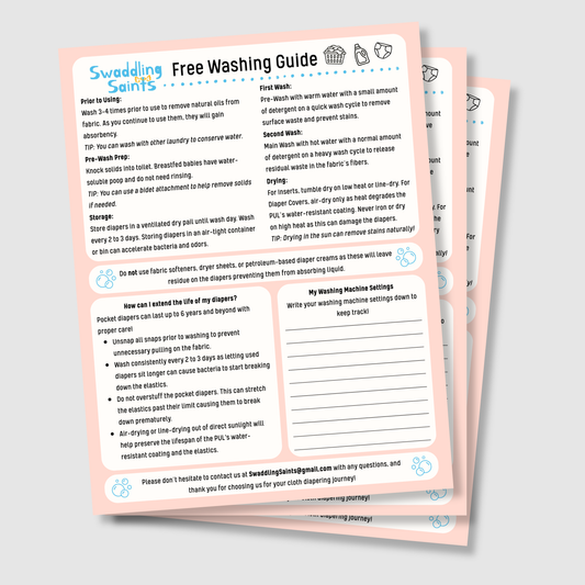 FREE Cloth Diaper Washing Guide